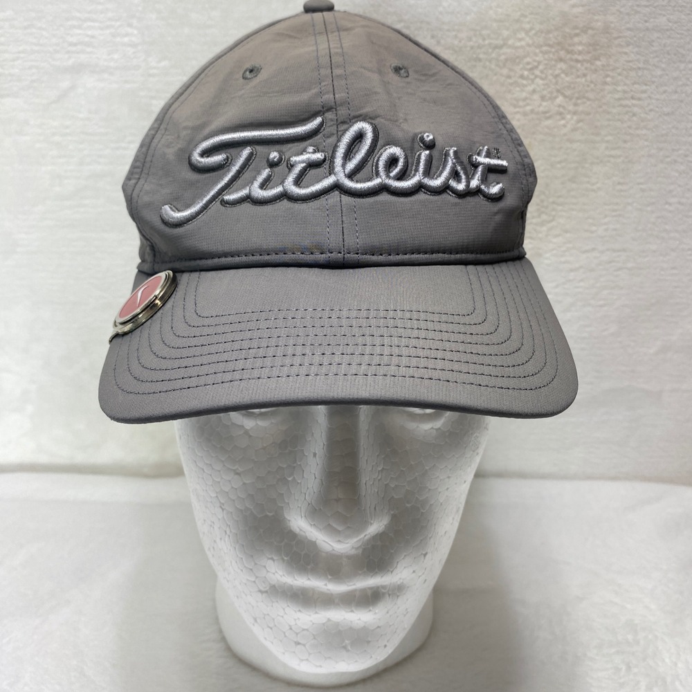 Titleist Pro V1ā Footjoy Golf Cap Hat Grey Adjustable Strap Nike Swoosh Logo